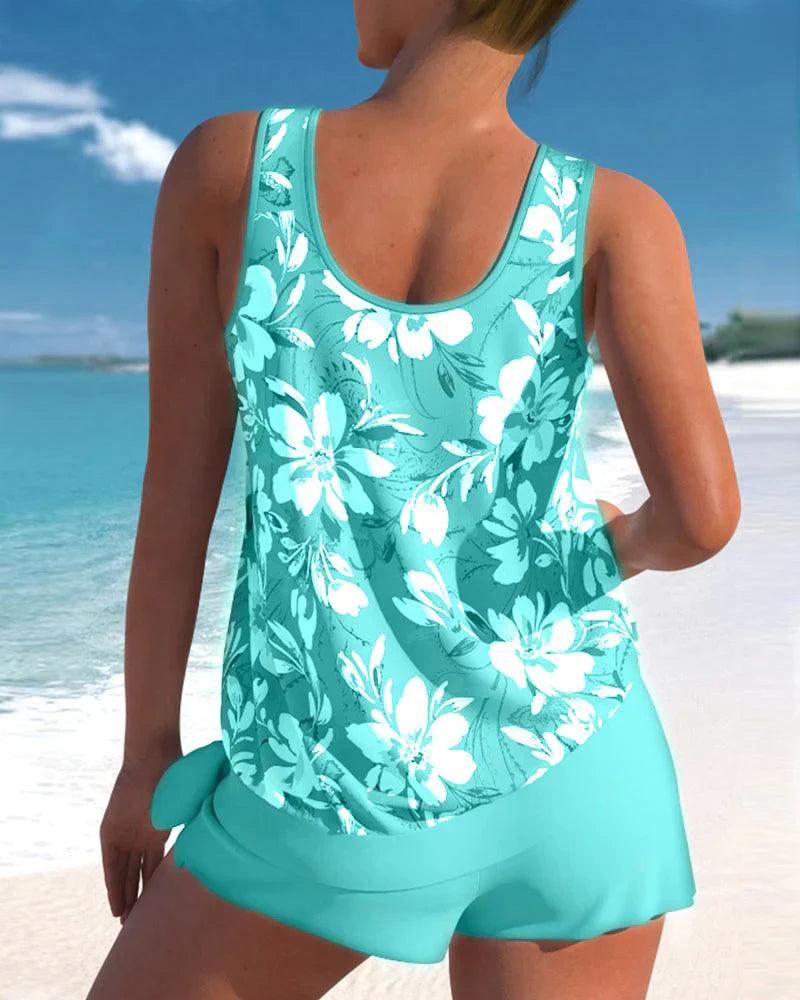 Women's 2 Piece Tankini Swimsuit Set