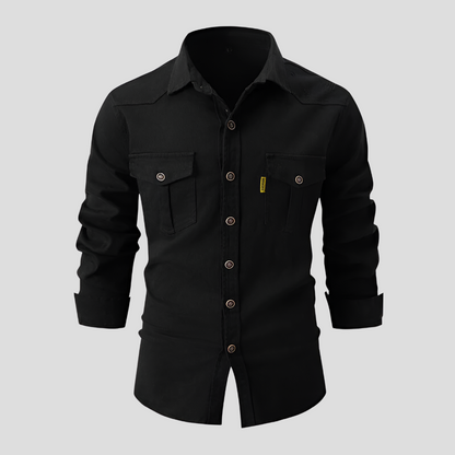 Mens Casual Button Down Shirt Durable Cotton