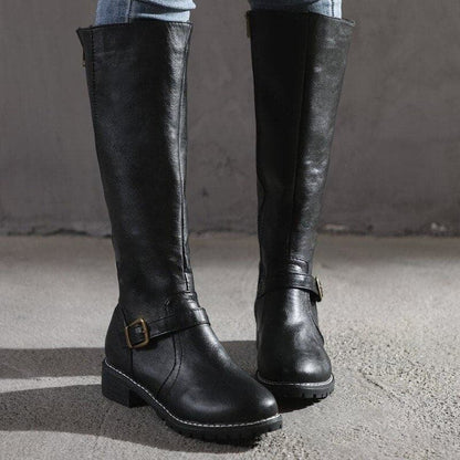 Claire | Classic Buckle Knee-High Boots for Women