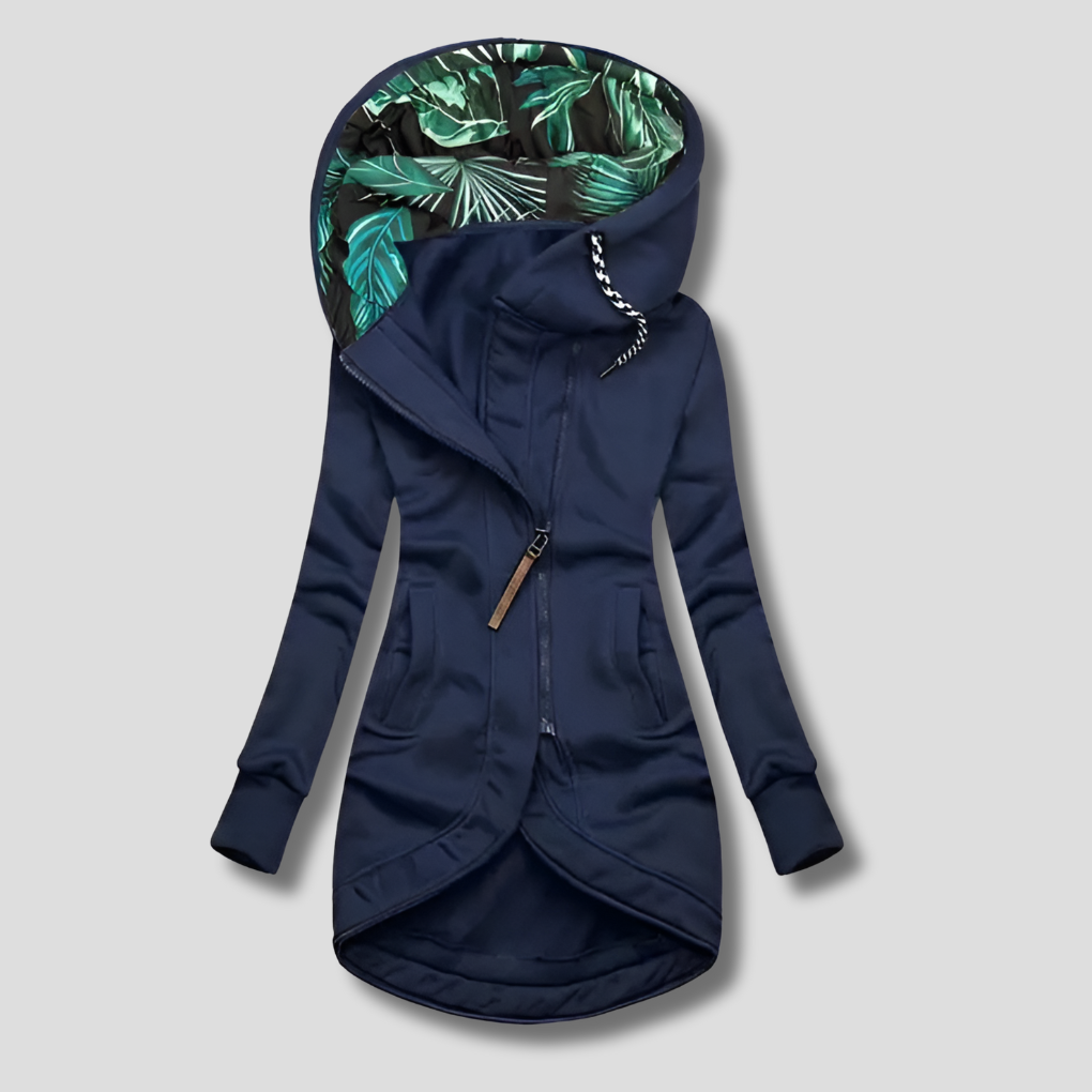Women's Zip Up Hooded Jacket - Fashinoza