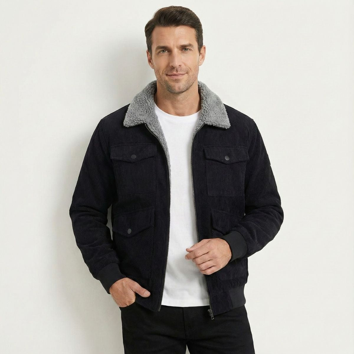 Men's Fleece Lined Corduroy Jacket