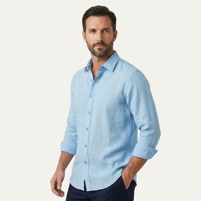 Men's Linen Beach Shirt Casual Summer