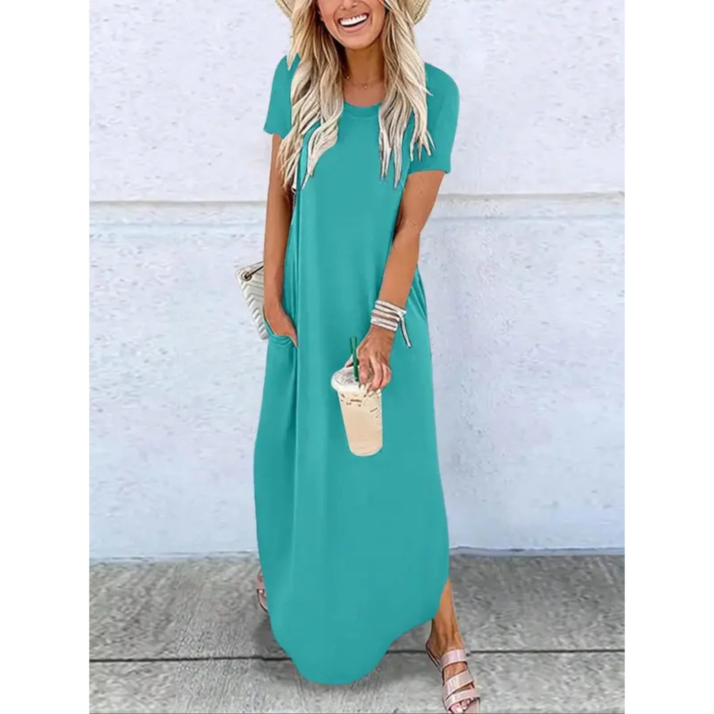 Women's Round Neck Loose Fit Dress