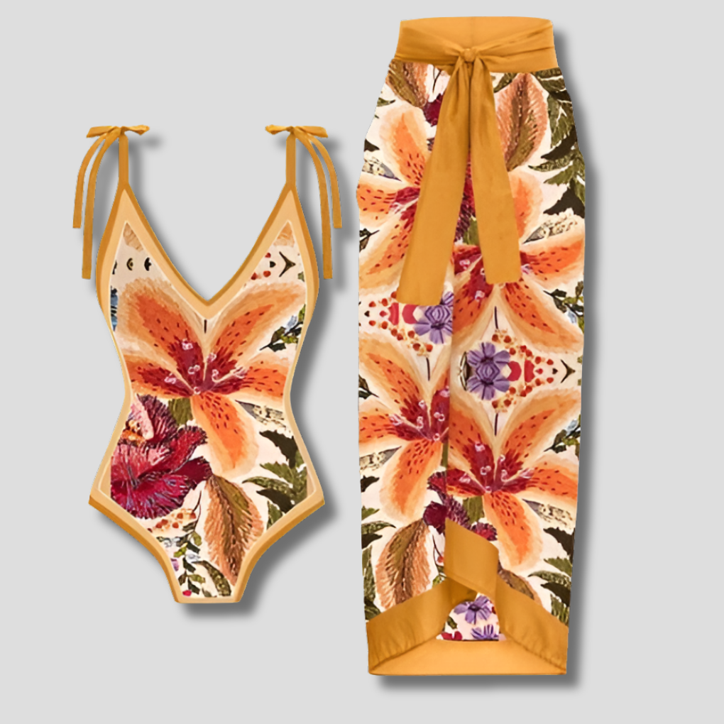 Women's Ruffled One Piece Swimsuit