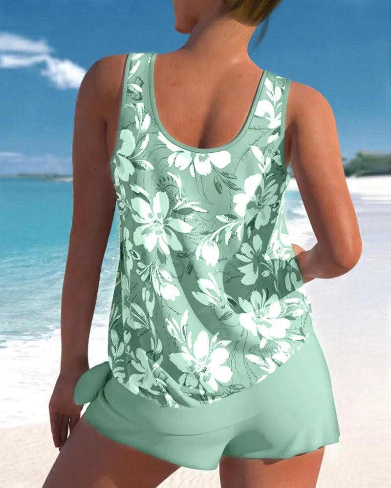 Women's 2 Piece Tankini Swimsuit Set