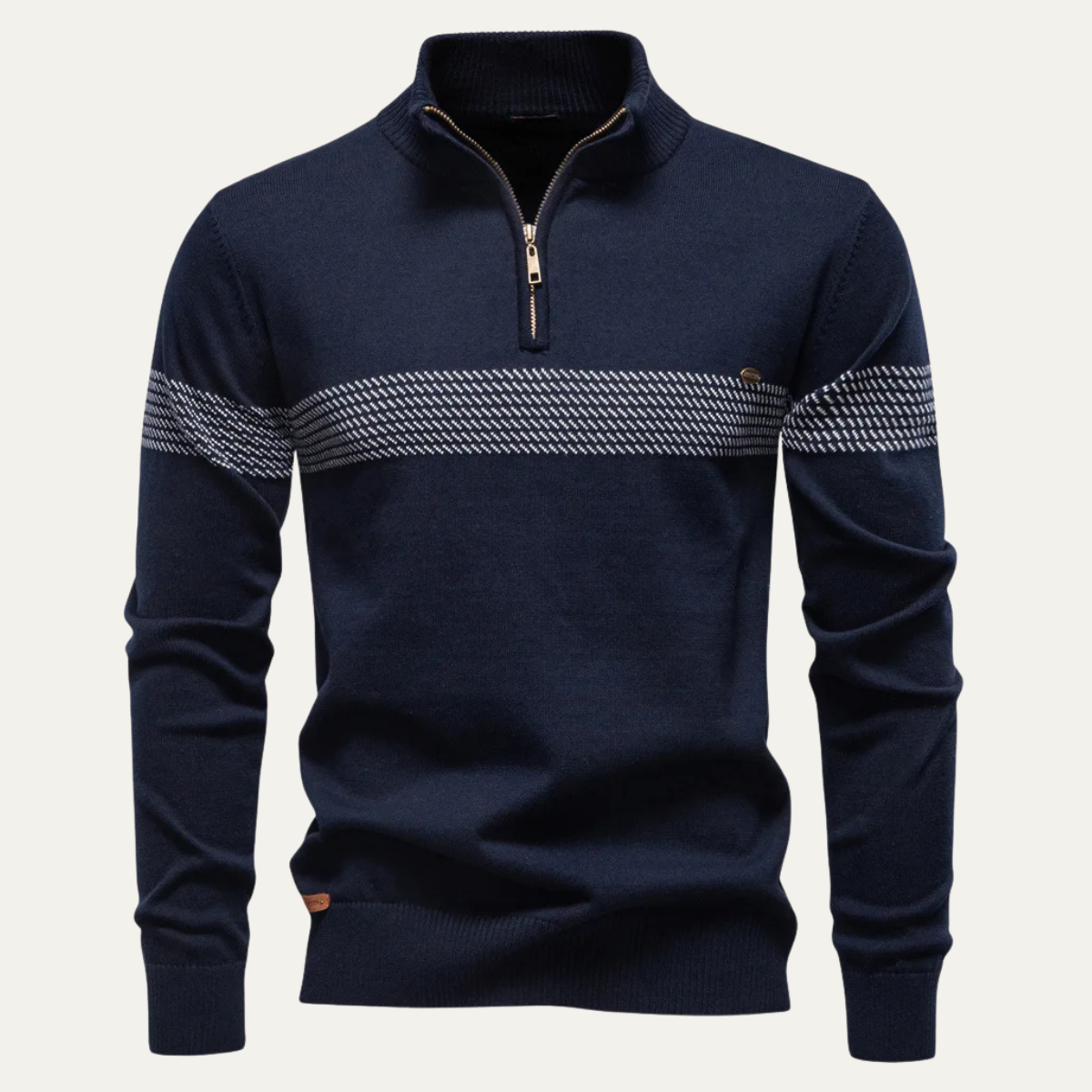 Mens Knit Sweater Half Zip Business Casual - Fashinoza