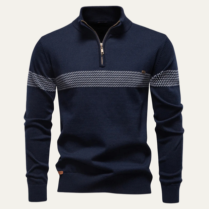 Mens Knit Sweater Half Zip Business Casual - Fashinoza