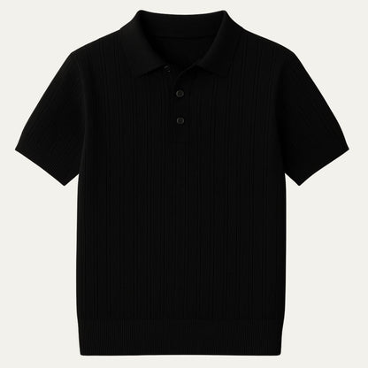 Men's Retro Knitted Polo Shirt - Fashinoza
