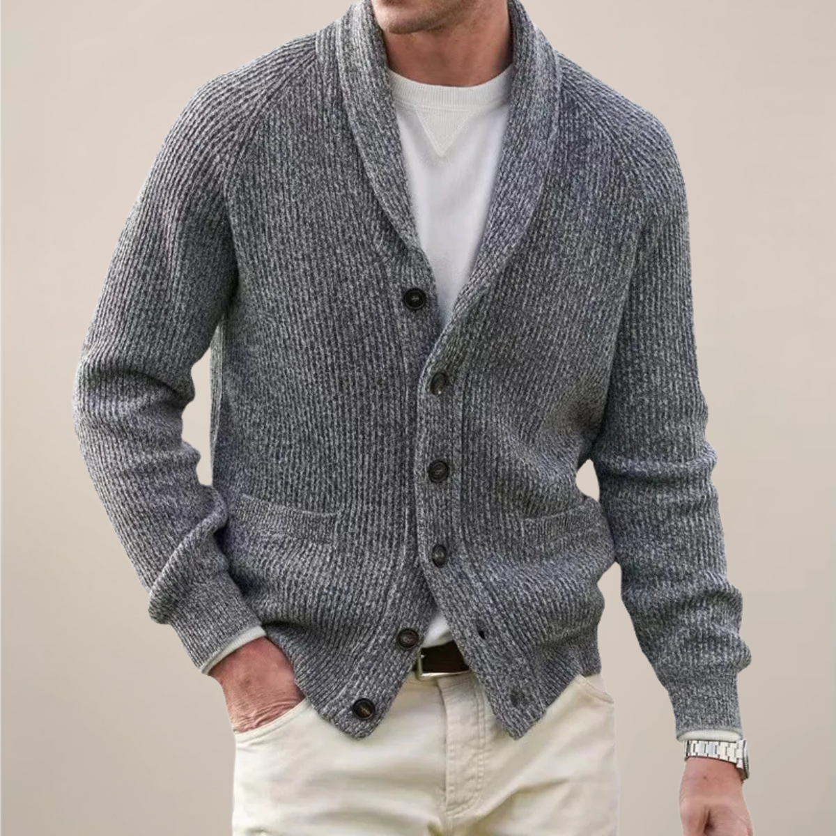 Lucas | Men’s Spring Button Front Knit Cardigan