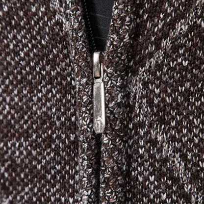 Men's Casual Knit Zip Up Jacket