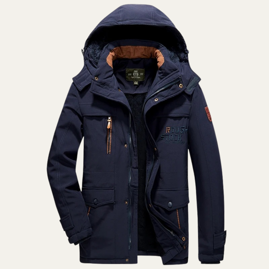 Men's Hooded Parka Jacket Warm Winter - Fashinoza