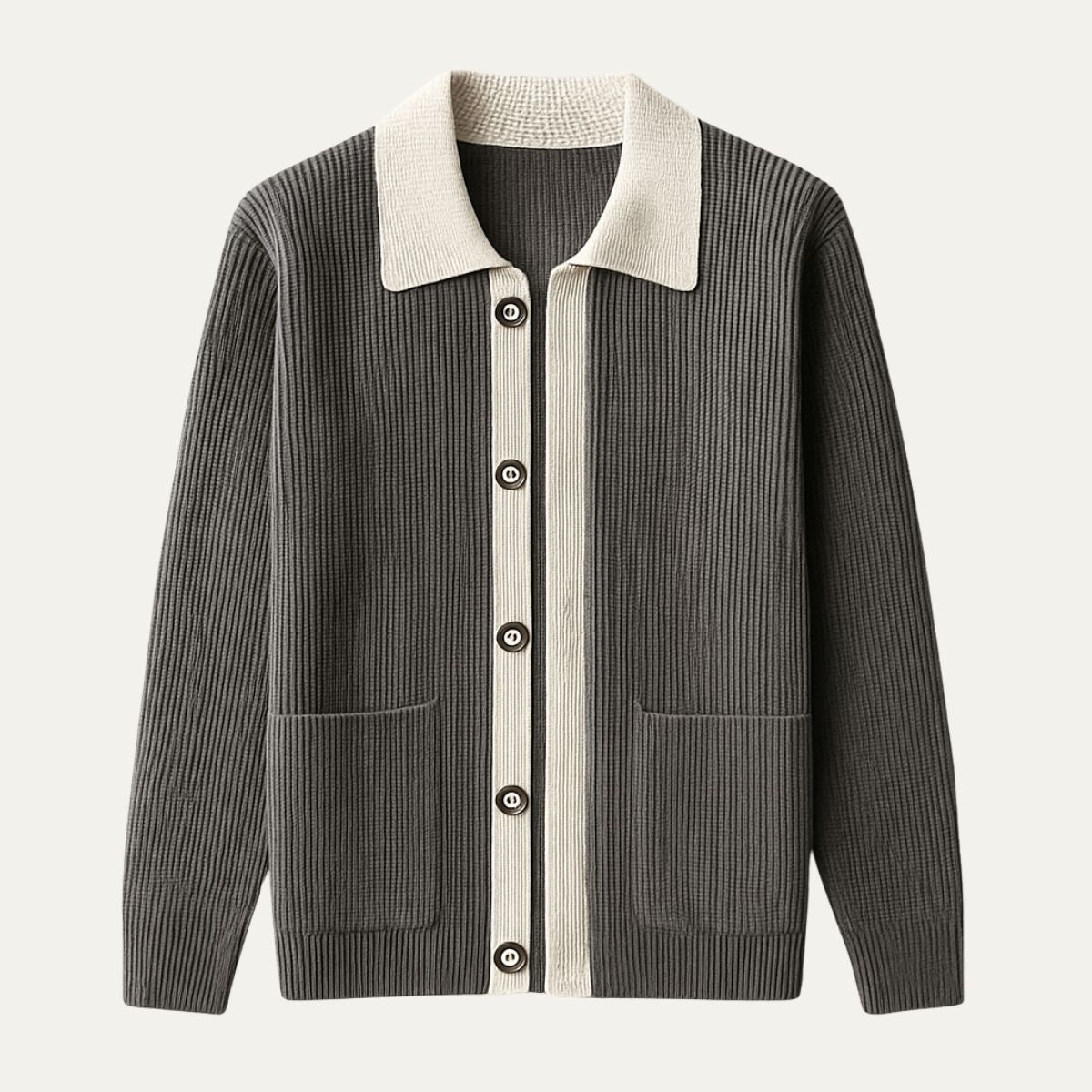 Men's Wool Cardigan with Pockets