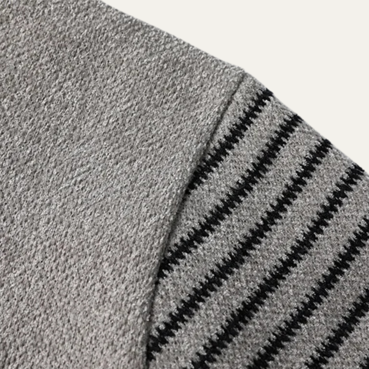 Men's Patchwork Knit Sweater Round Neck Warm Winter