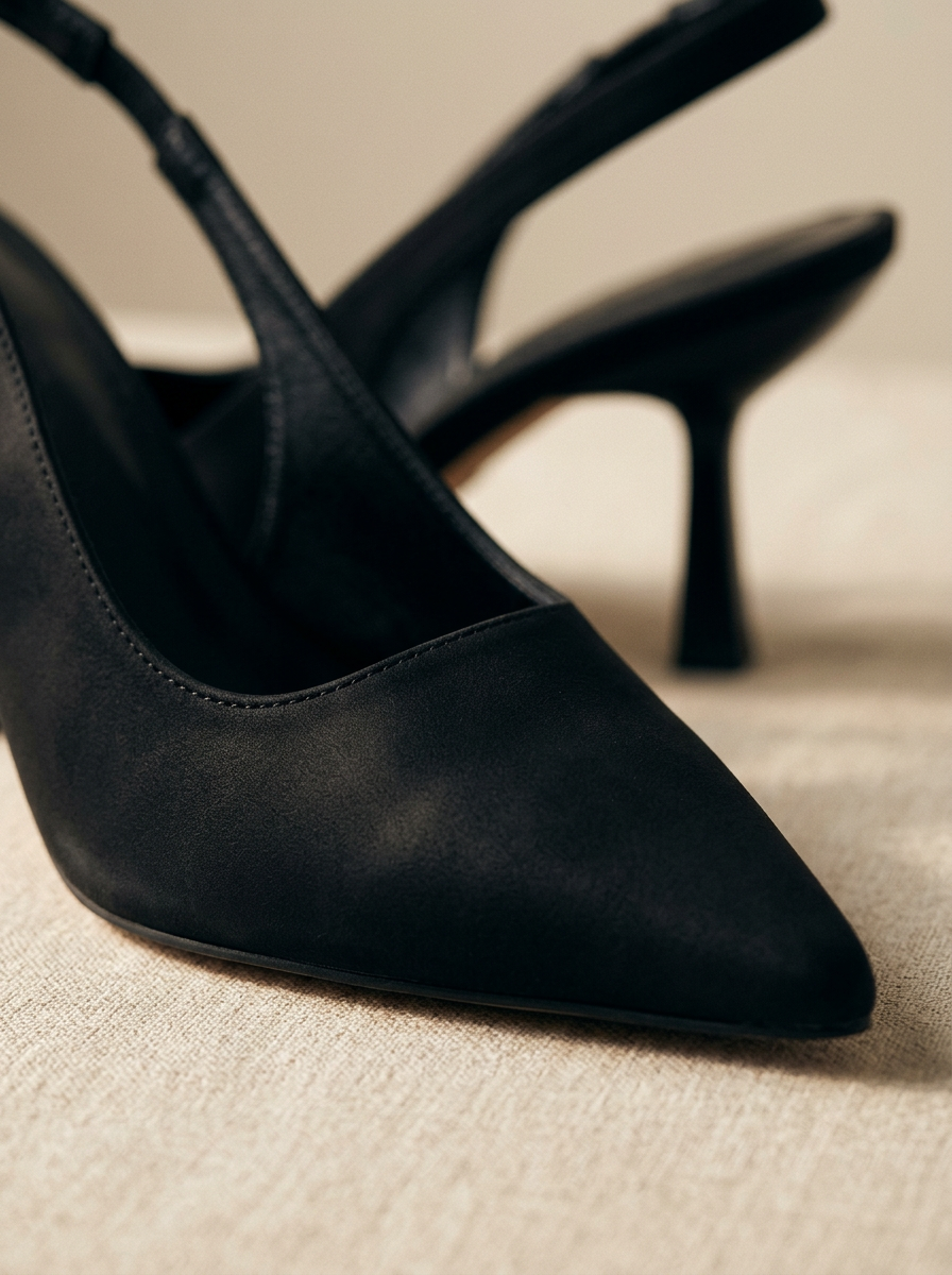 Women's Pointed-Toe Slingback Pumps Stiletto Heel