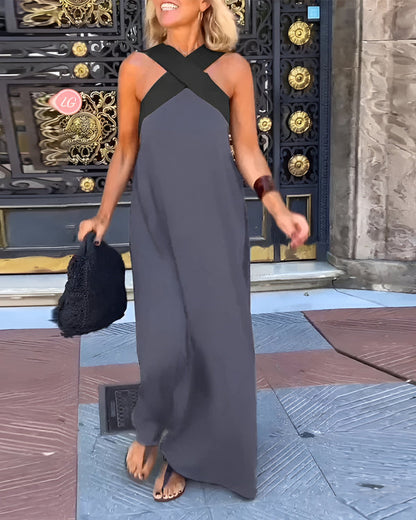 Esther - Halter Neck Maxi Dress