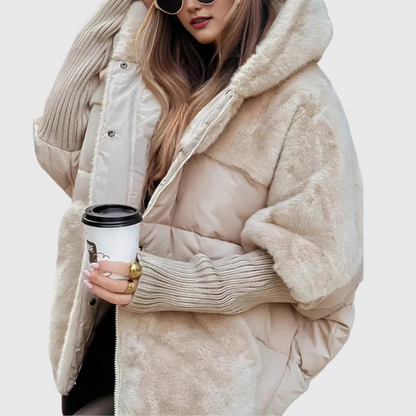 Women’s Oversized Faux-Fur Puffer Jacket