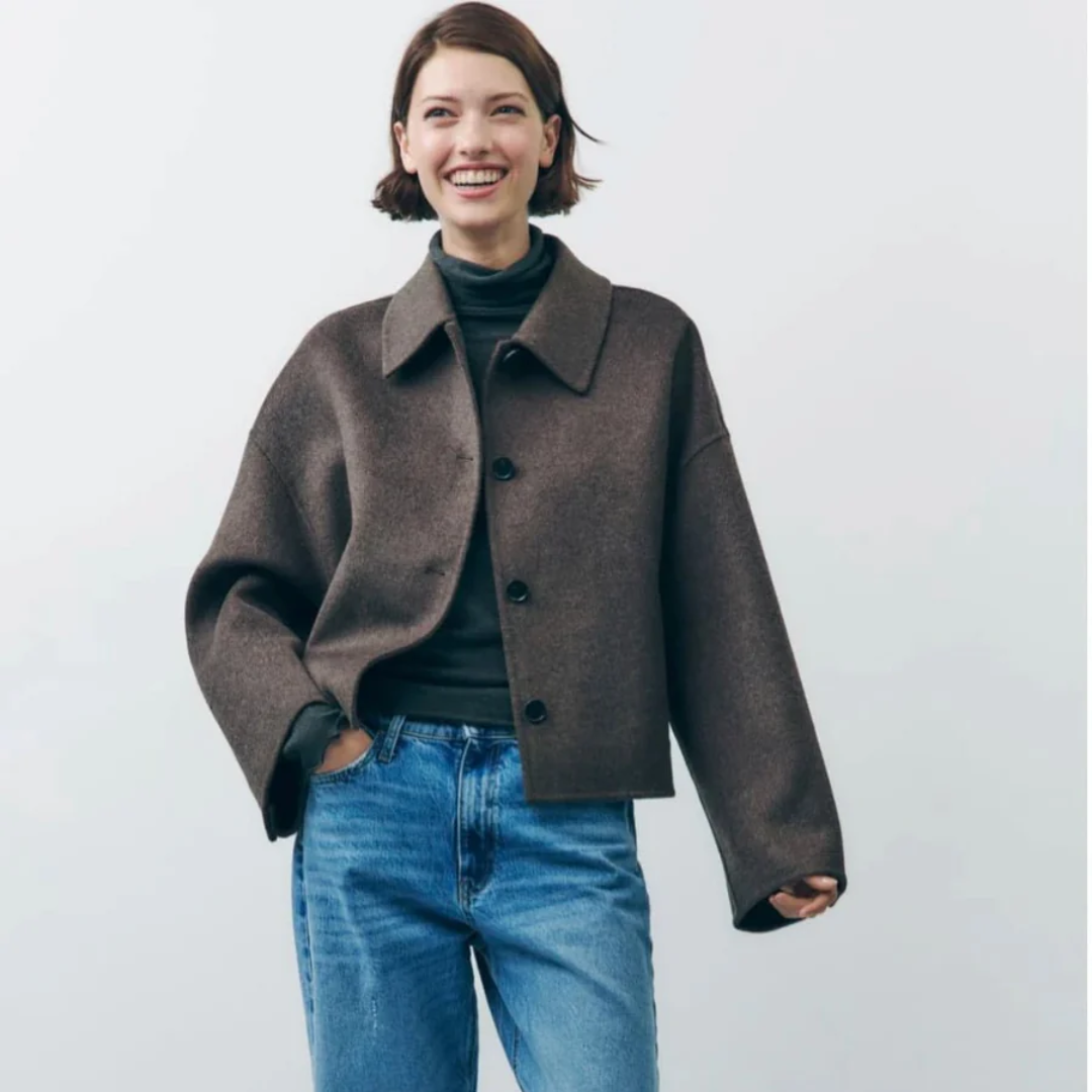 Women's Short Long Sleeve Cardigan