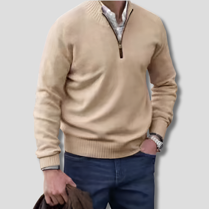 Men's Half-Zip Sweater Layering Pullover