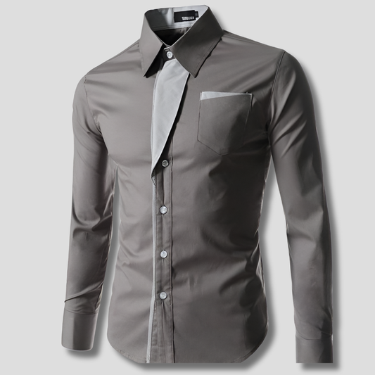 Men's Cotton Long Sleeve Dress Shirt Classic Design - Fashinoza