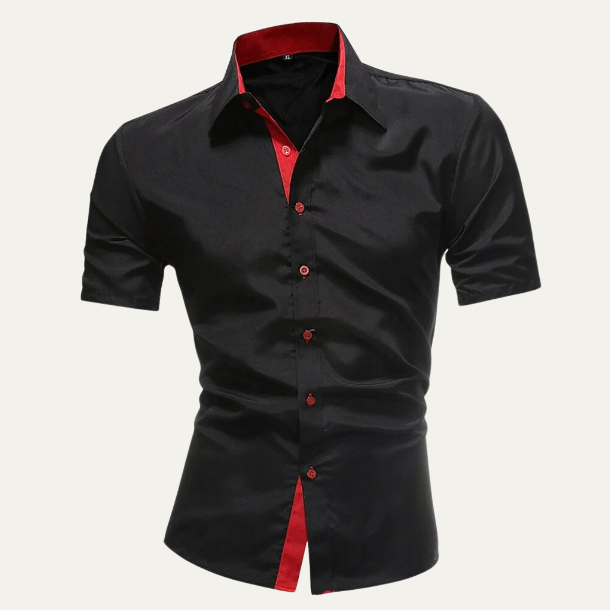 Men's Business Shirt Solid Button-Up