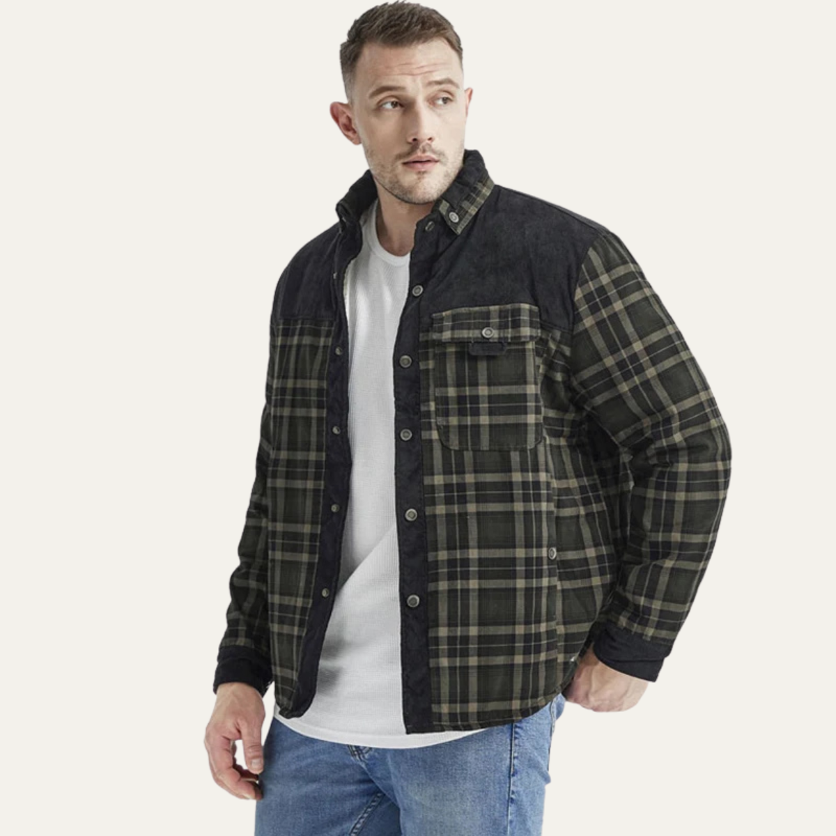 Men's Flannel Jacket Fleece Lined Plaid