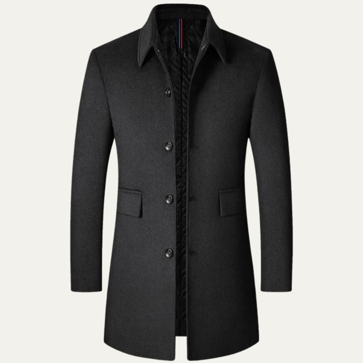 Alderney Men's Wool Blend Long Coat