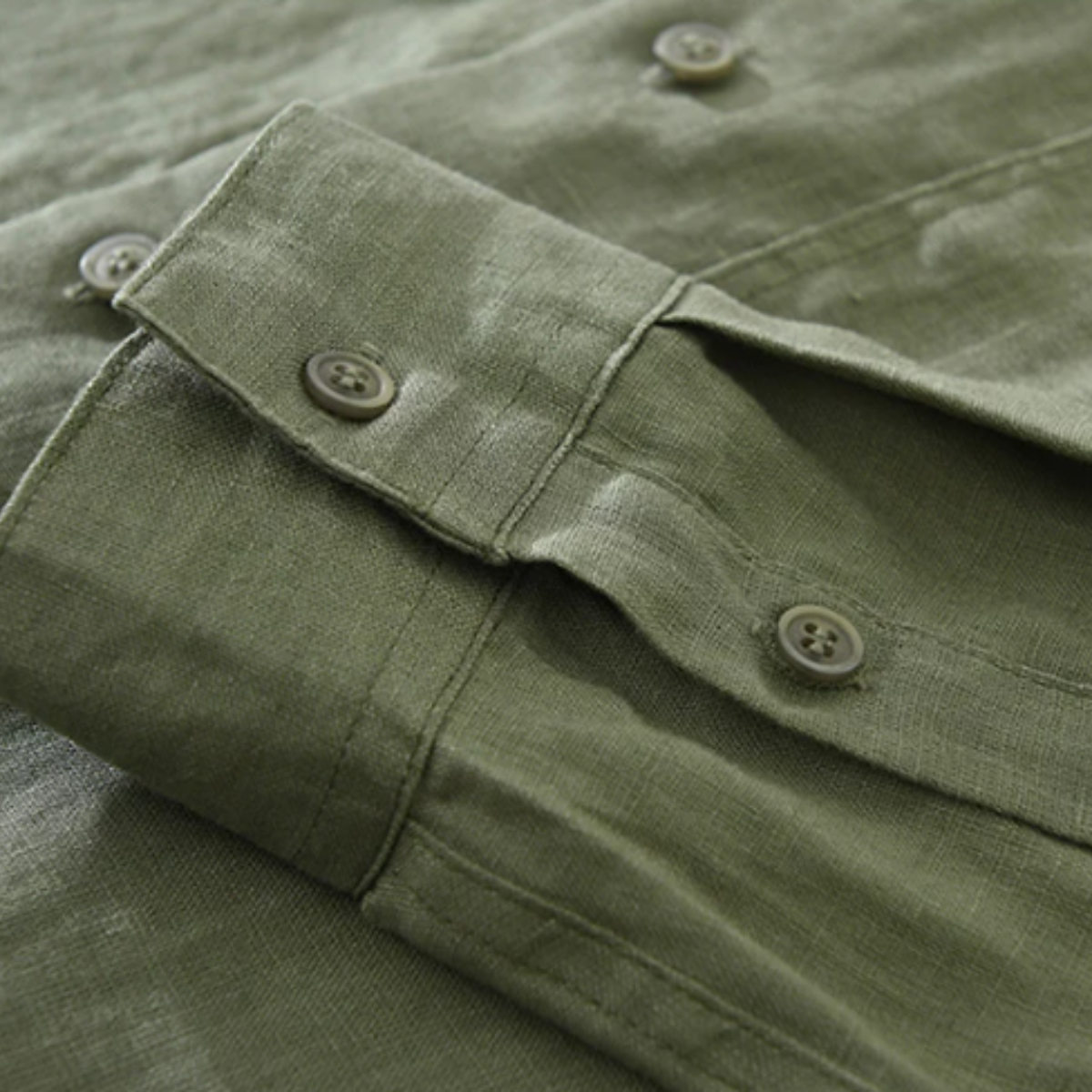 Men's Linen Casual Shirt Green