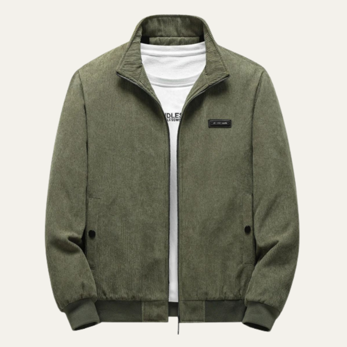 Mens Modern Corduroy Jacket Fleece Lined