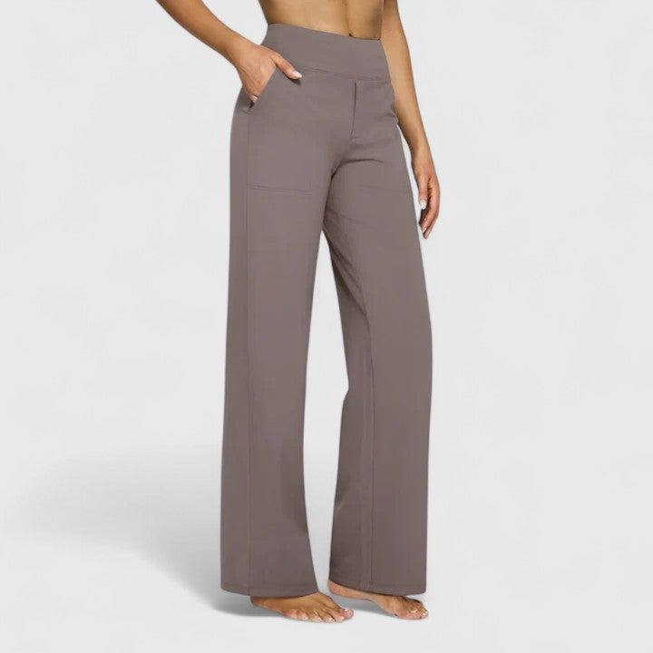 Hazel | Womens High Waist Wide Leg Pants