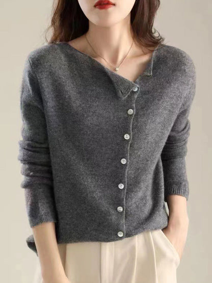 Women's Asymmetric Cardigan Long Sleeves
