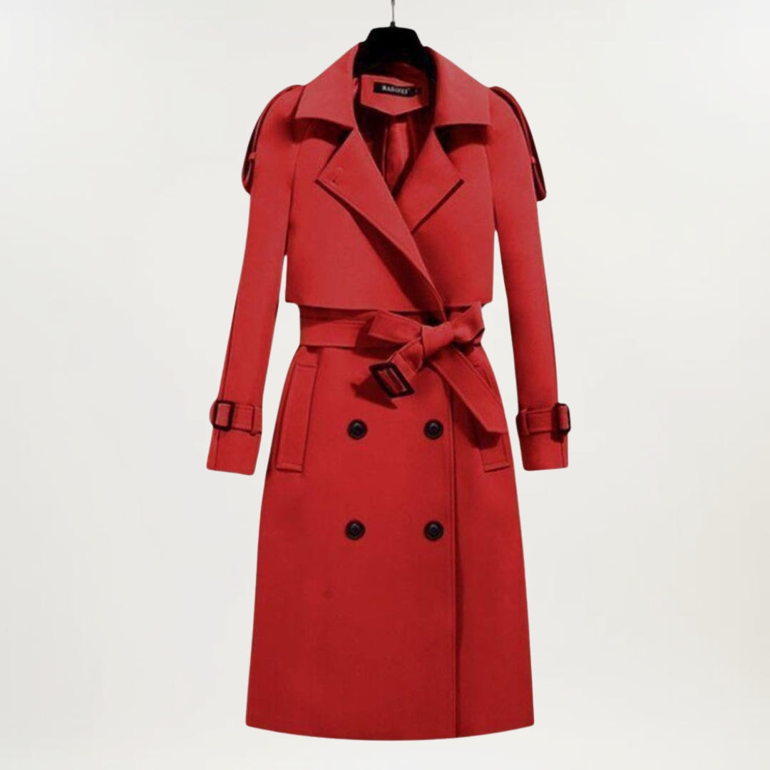 Women's Double Breasted Belted Trench Coat