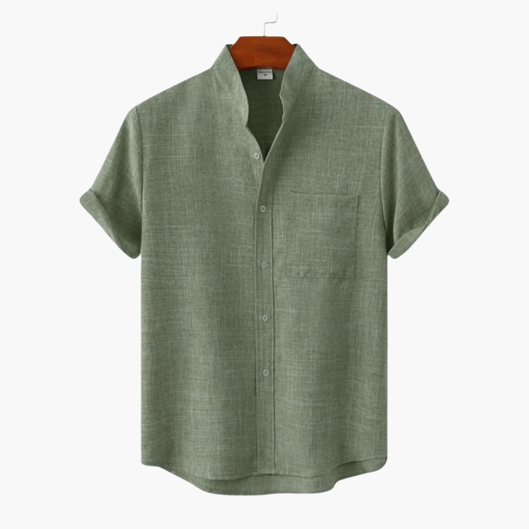 Men's Short Sleeve Button Down Shirt - Fashinoza