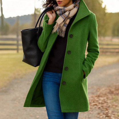 Women's Mid-Length Single-Breasted Coat