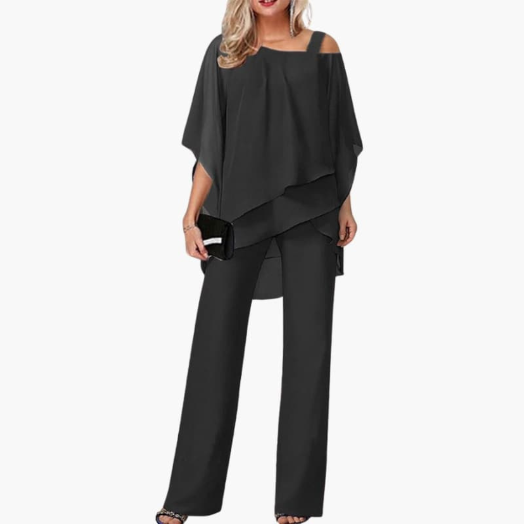 Women's Cold Shoulder Wide Leg Jumpsuit