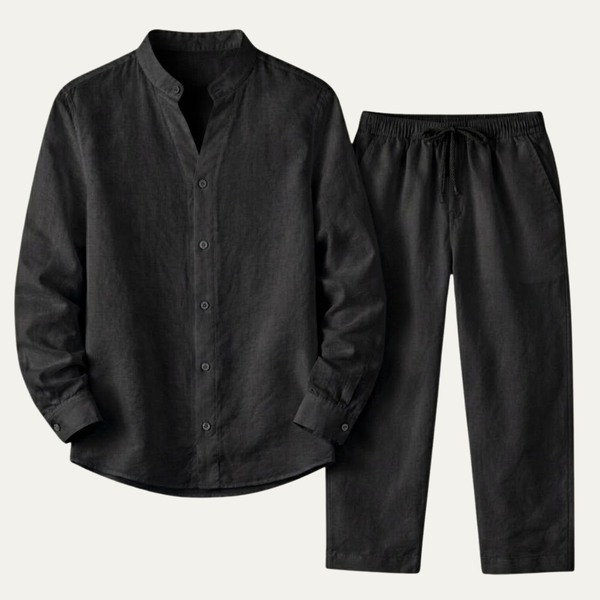 Men's Cotton Linen Casual Shirt Pants Set