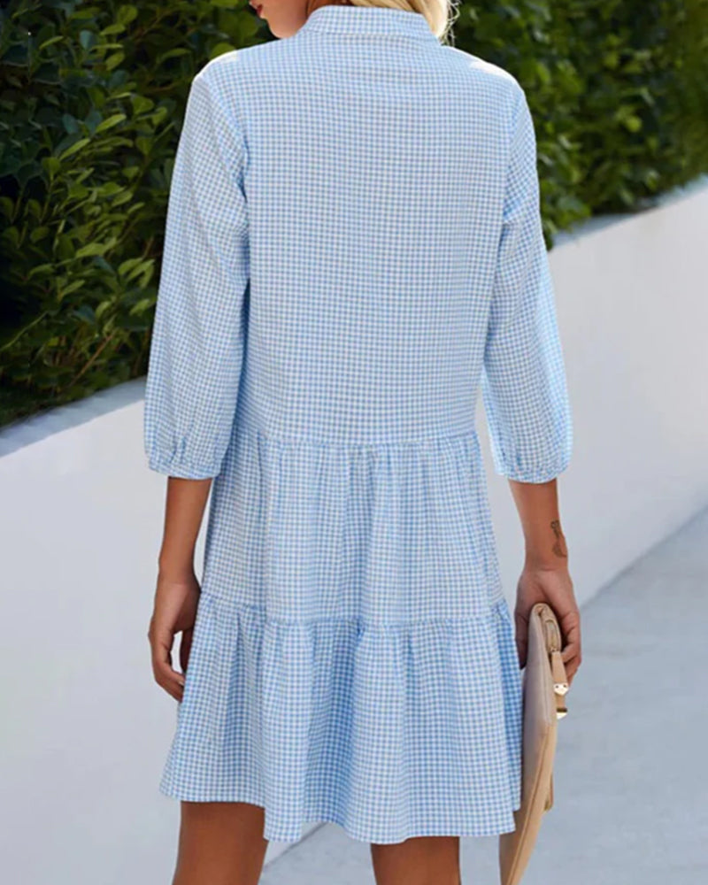 Women's Summer Check Dress