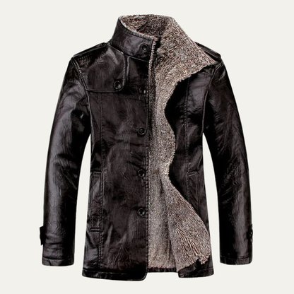 Men's Fleece Lined Leather Jacket