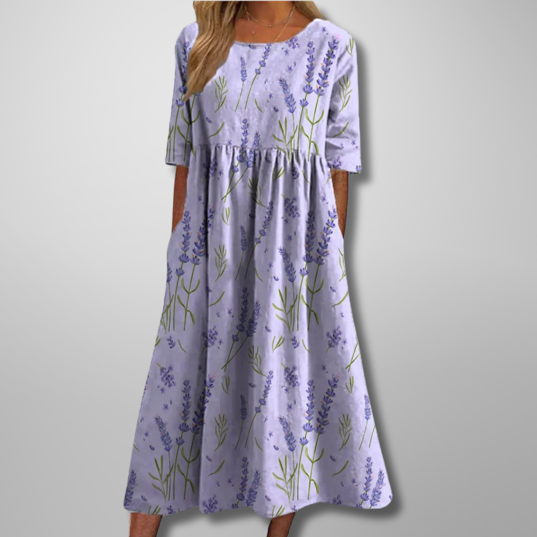 Women's Relaxed Floral Midi Dress