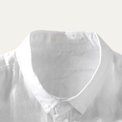 Montland Men's Cotton Linen Shirt Lightweight Relaxed Fit
