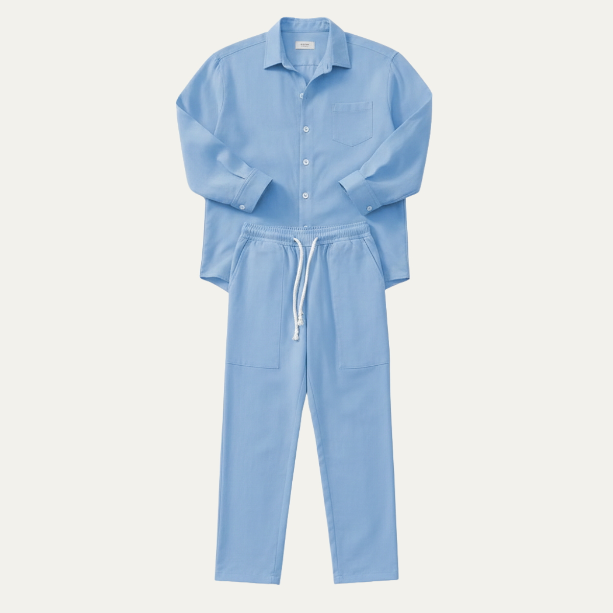 Men's Breathable Summer Shirt Pants Set