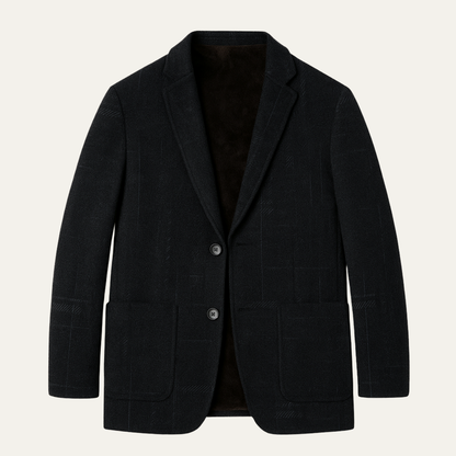 Men's Business Blazer Warm Fur Lining - Fashinoza