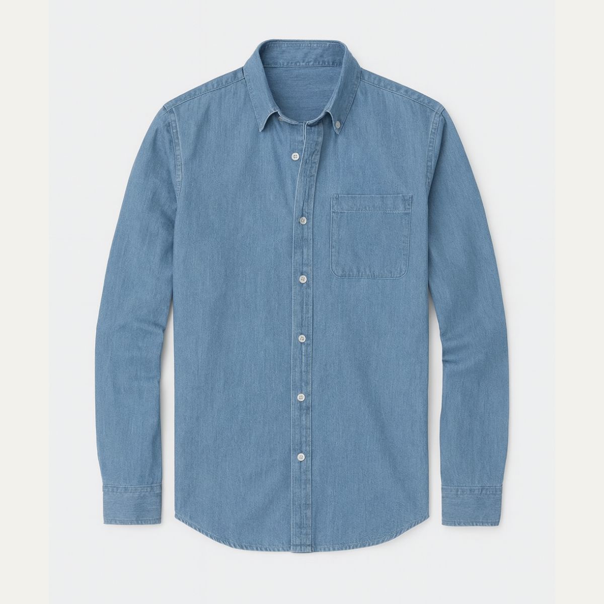 Men's Casual Denim Shirt Blue