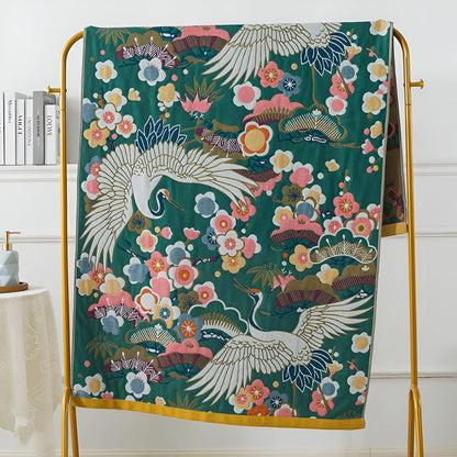 Lush Flower Bath Towel Soft Elegant Design