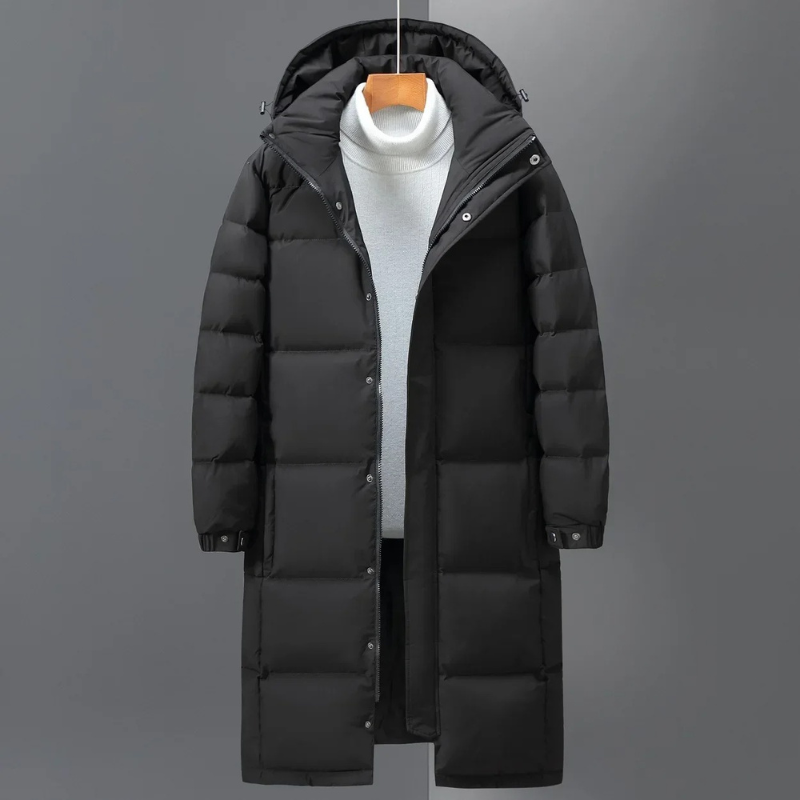 Leo| Men Winter Hooded Long Puffer Coat
