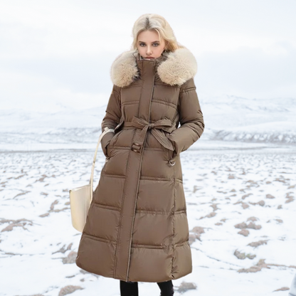 Clara | Women’s Long Hooded Winter Puffer Coat