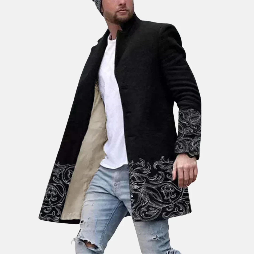 Men's Casual Street Print Jacket Adjustable