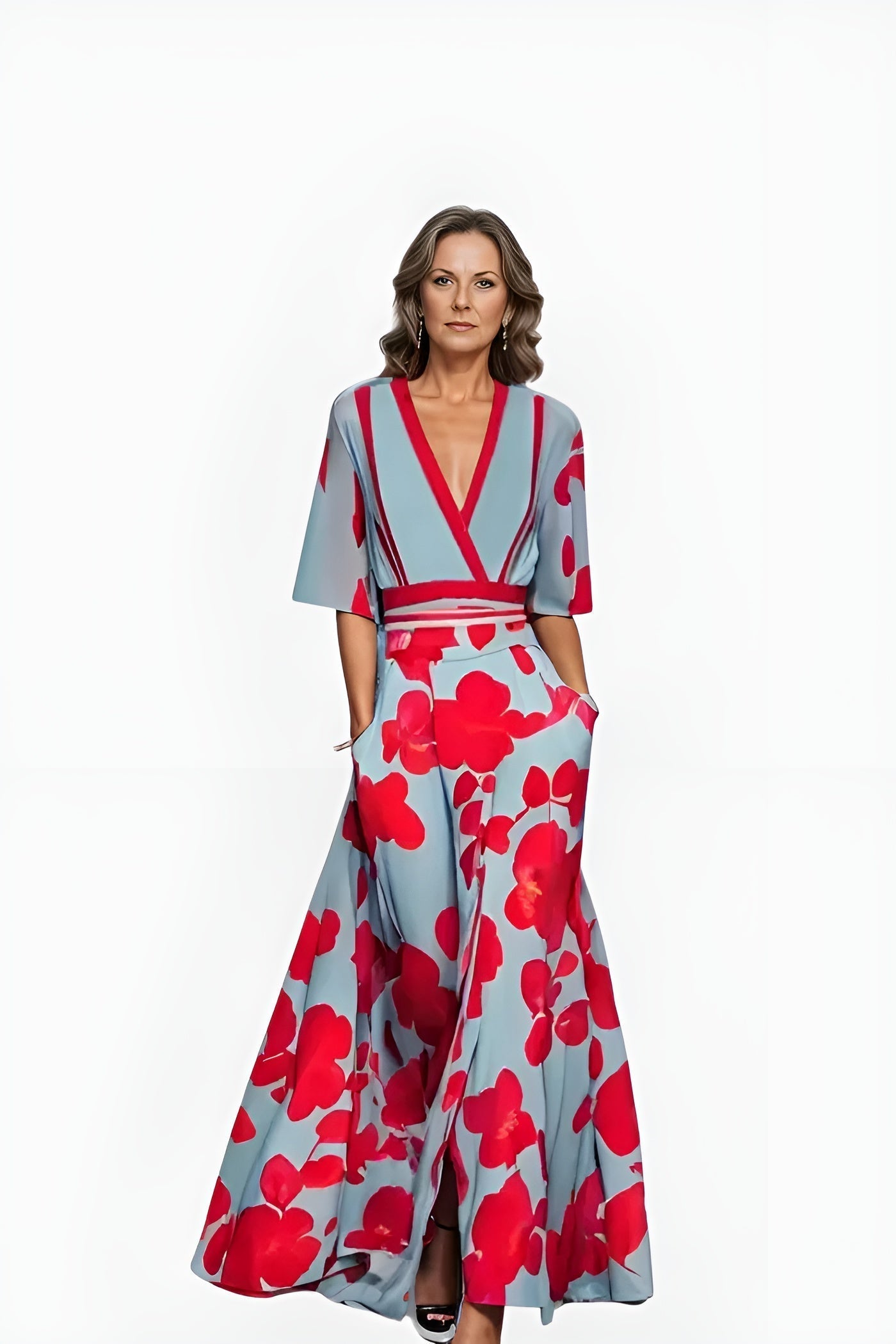 Women's Floral Wrap Dress
