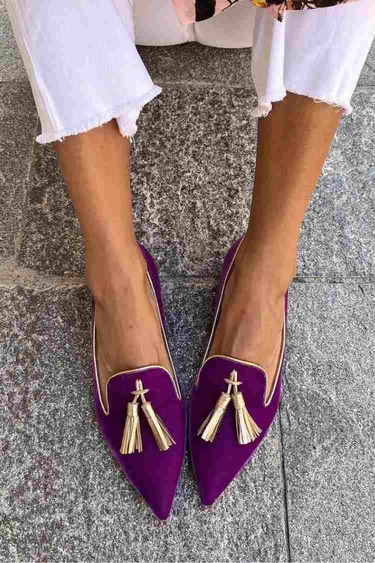 Women's Pointed Toe Tassel Loafers