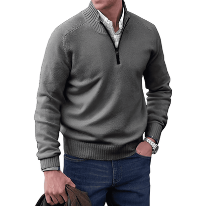 Benoit Women's Cashmere Sweater Autumn Zipper