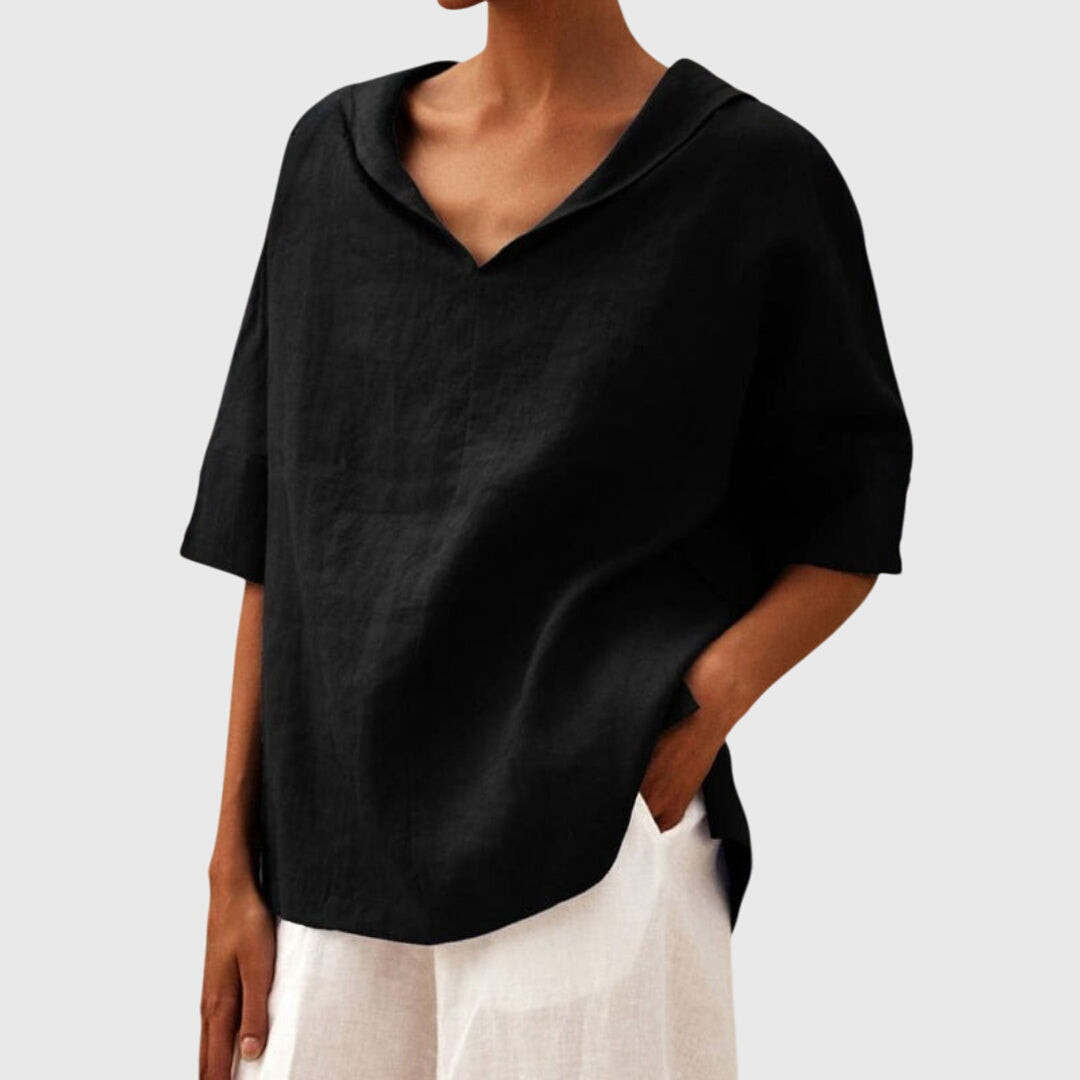 Elegant V-Neck Everyday Top